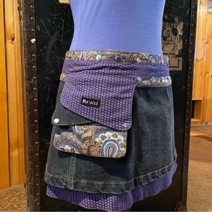 Moshiki Reversible Wrap Short Skirt One Size~~Adorable!!